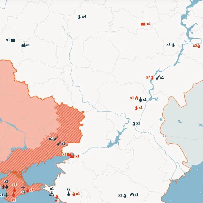 Осінні удари ЗСУ по об’єктах РФ: «Схеми» візуалізували понад 50 влучань на супутникових знімках